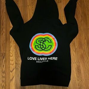 Long sleeve oversized “love lives here” Soulcycle sweatshirt
